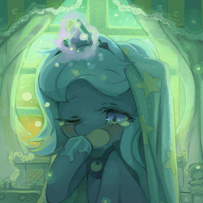 Woona from MLP yawning and very eepy